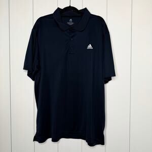 Adidas Primegreen Navy Polo Shirt 2XB Big Tall Athletic Golf